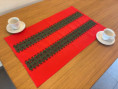 Ubrus červený - zelené pruhy (č. 70)